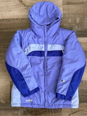 Columbia Girls' Purple Hooded Winter Jacket size 14/16